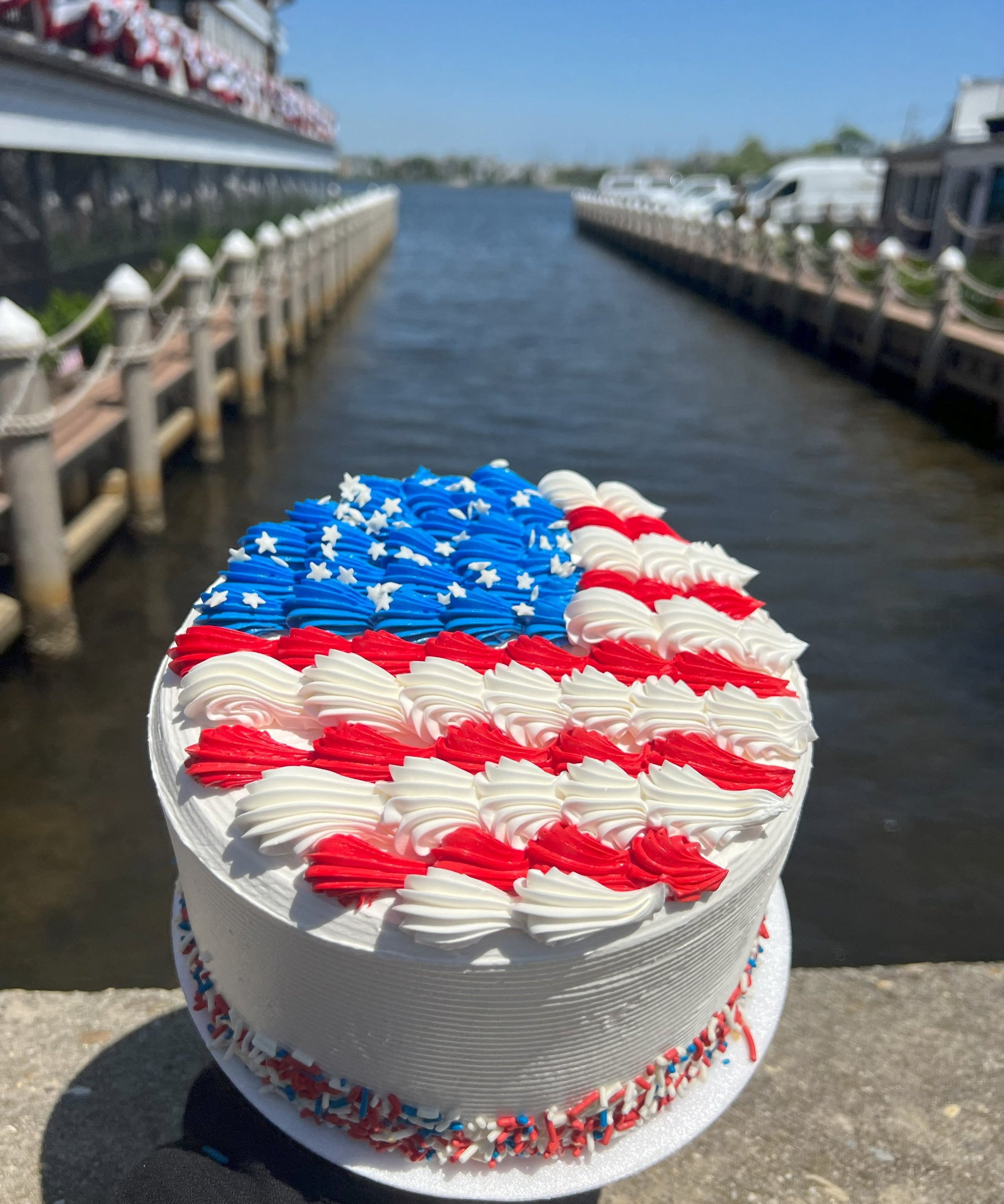 Buttercream Flag Cake