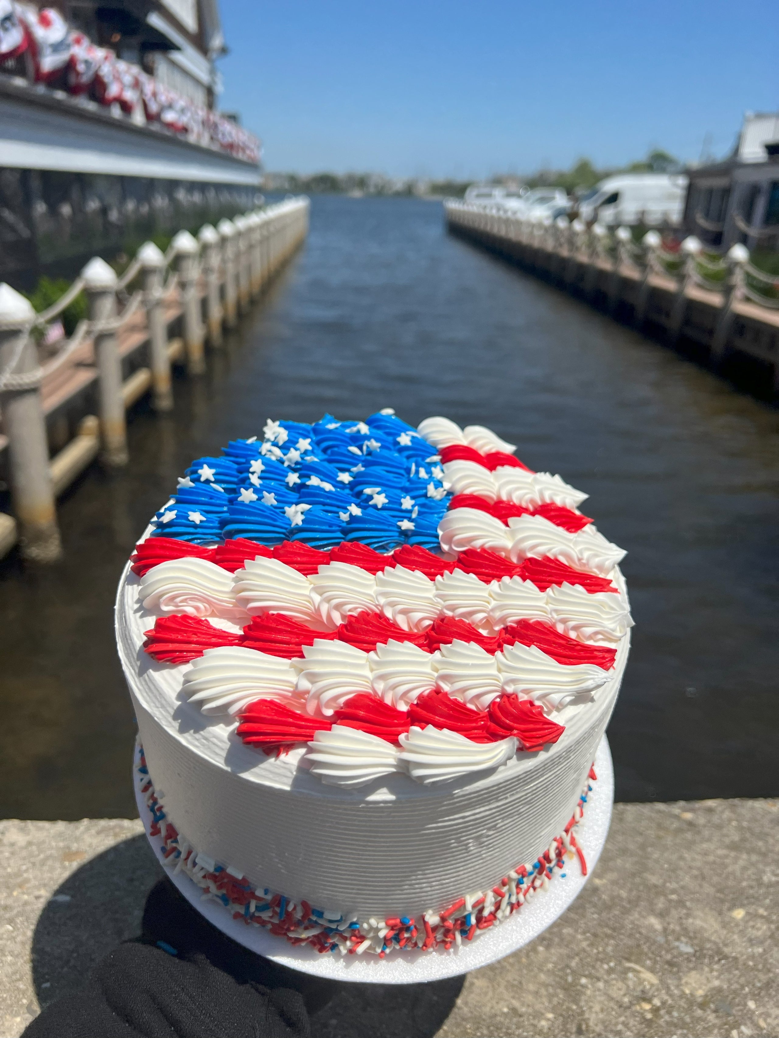 Buttercream Flag Cake