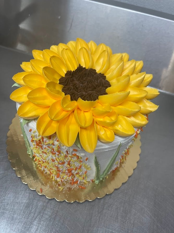 7" Sunflower Cake