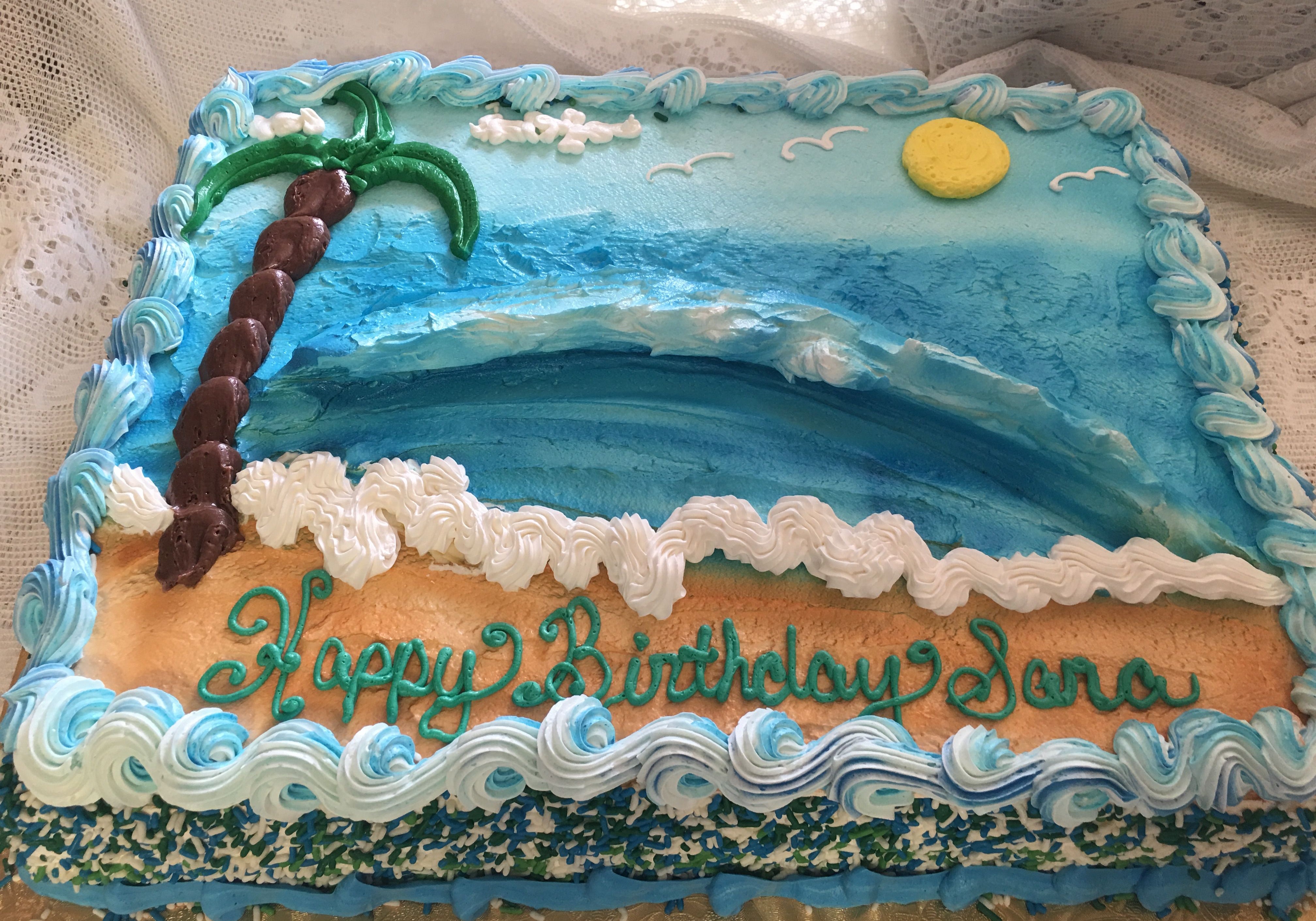 Custom Beach Cake