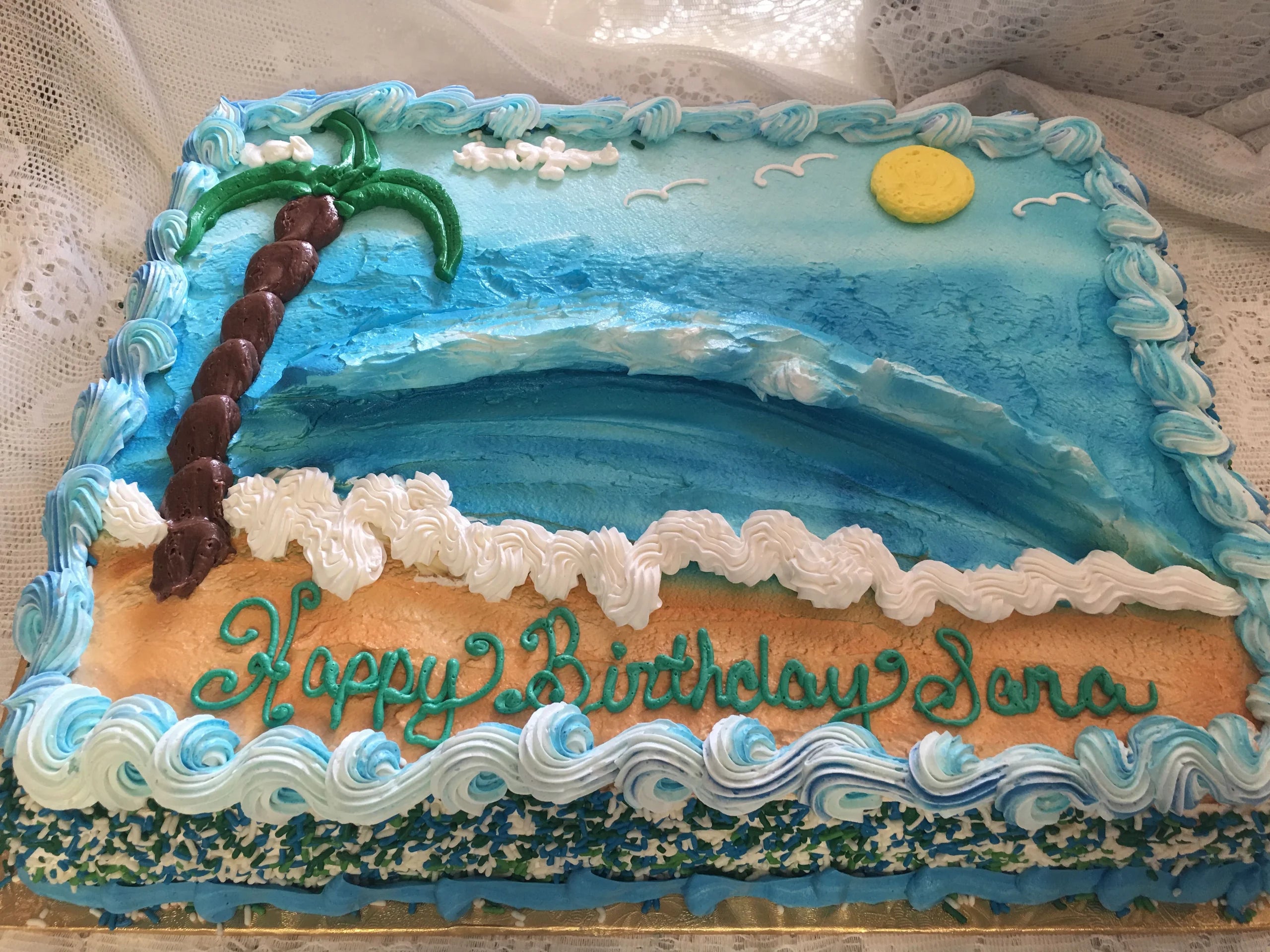 Custom Beach Cake
