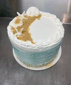 Custom Rustic Beach Cake