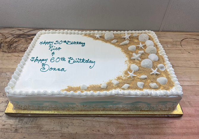 Custom Rustic Beach Cake