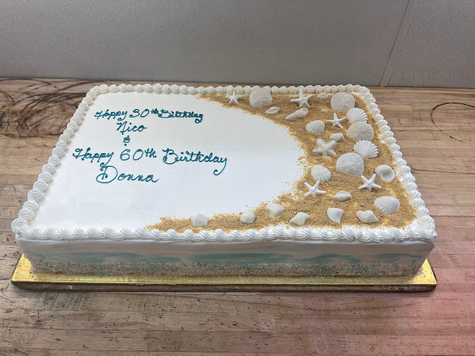 Custom Rustic Beach Cake