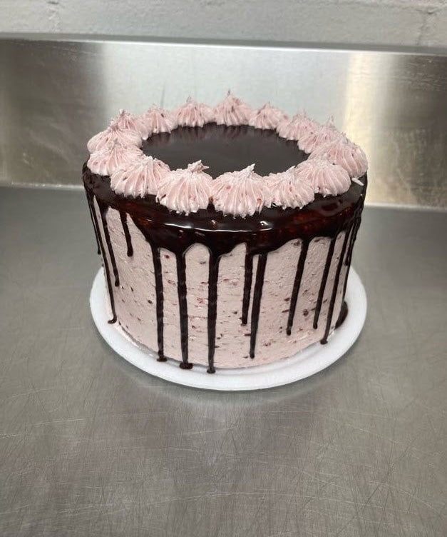 7" Dark Chocolate Raspberry Cake