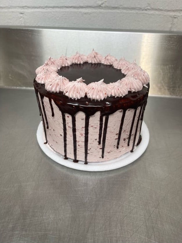 7" Dark Chocolate Raspberry Cake